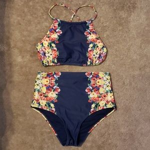High waisted bikini set